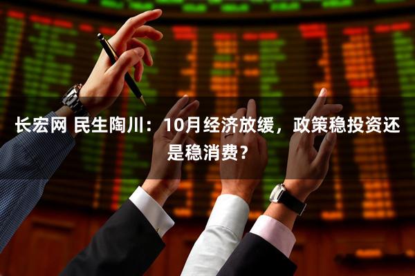 长宏网 民生陶川：10月经济放缓，政策稳投资还是稳消费？